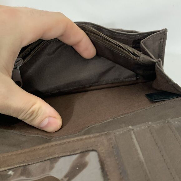 Vintage Fossil Wallet Womens Brown Genuine Leather Bi Fold Coin Purse Ladies 3x7 - Picture 9 of 13